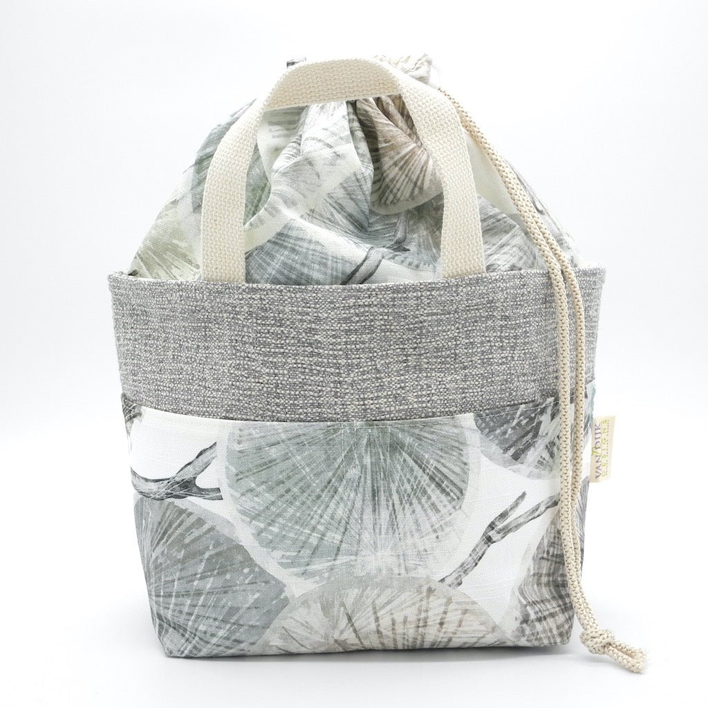 drawstring project basket front view