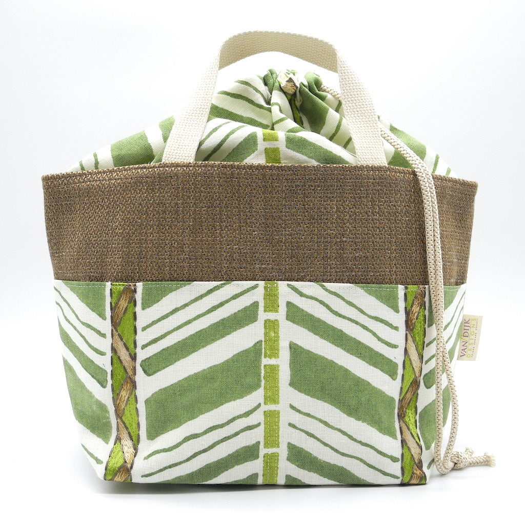 drawstring project basket front view