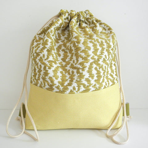 drawstring backpack front view